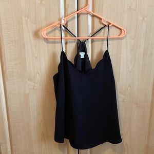 NWOT JCrew black scallop tank